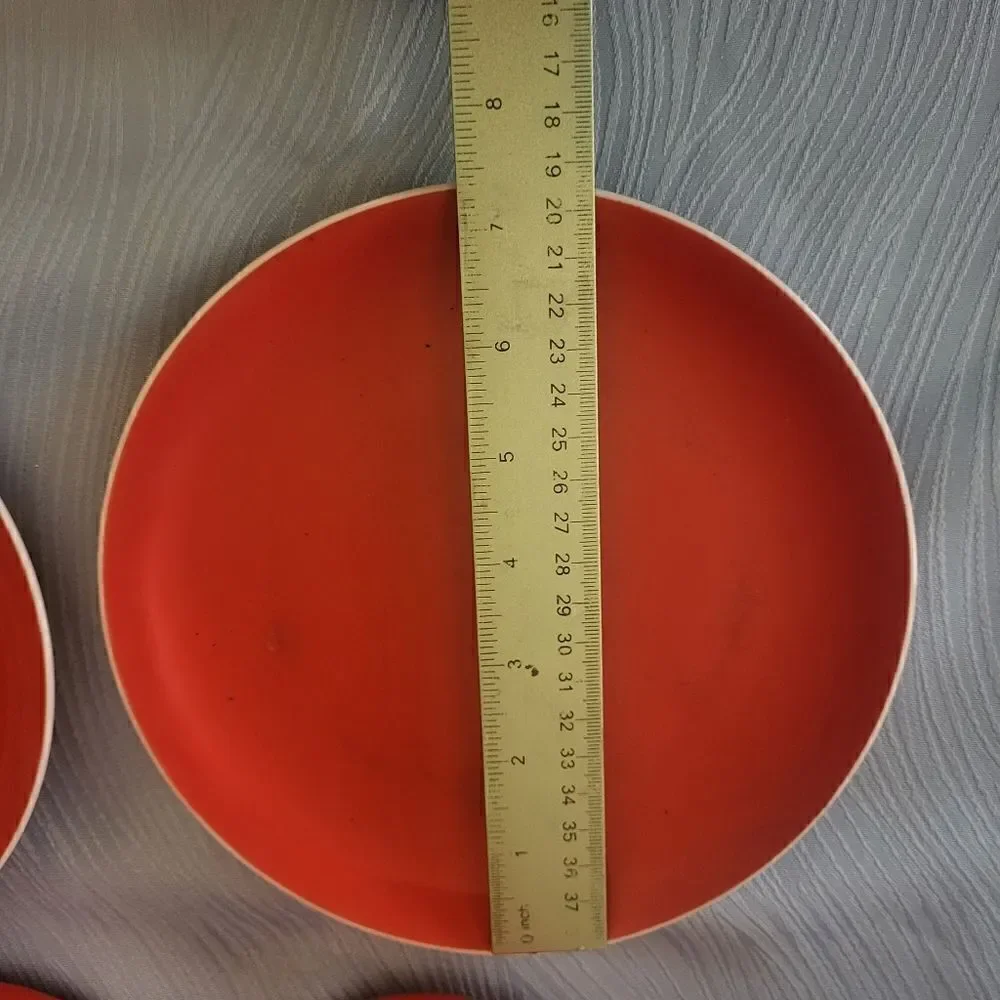 Vintage Pristine '70’s 2 Piece Set-Mod Bright Red Soup Cup and Sandwich Plate